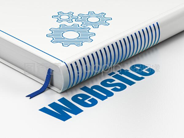 網(wǎng)頁開發(fā)概念書齒輪,網(wǎng)站白色背景