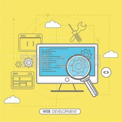 網頁開發黃色背景